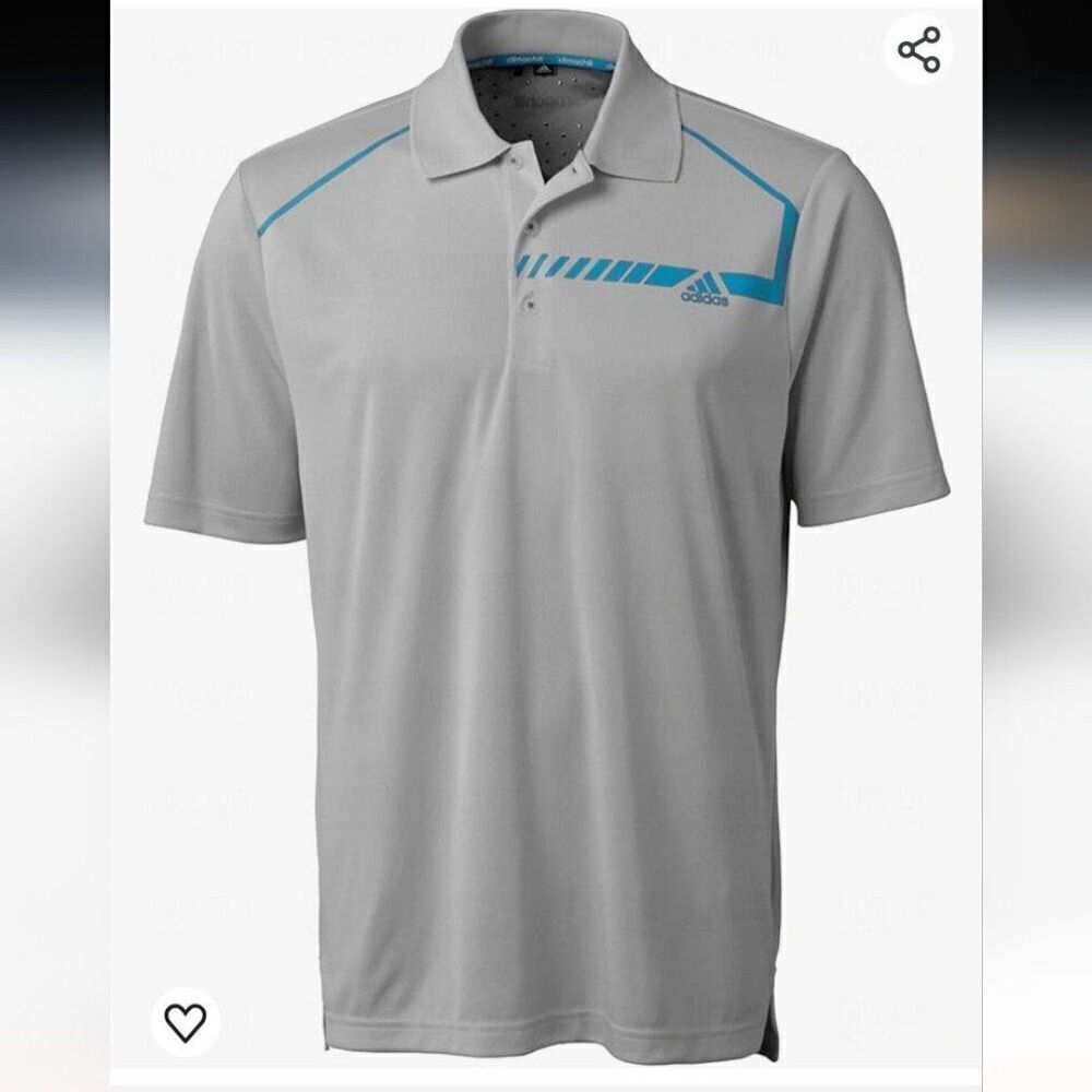 Adidas Golf Men's ClimaChill Chest Print Polo Shirt Sz L. - Picture 2 of 12